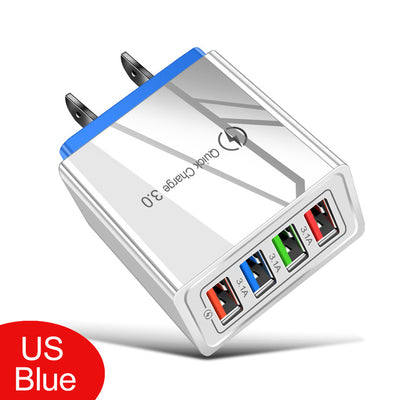 USB Charger Quick Charge 3.0 Fast Charger QC3.0 Mobile Phone Charger For iPhone11 7 8 For Samsung Xiaomi Redmi USB Adapter Wall
