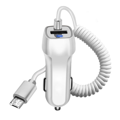Car Charger With USB Cable Mobile Phone Charger For iphone 11 7 Samsung S10 Xiaomi Micro USB Type C Cable Fast Car Phone Charger