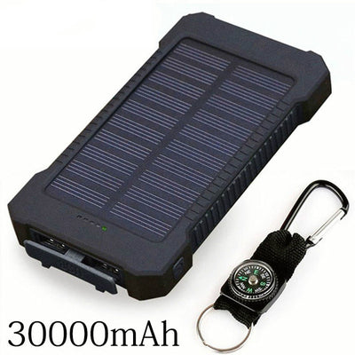 Hot Solar Power Bank 30000mAh Double USB Solar charger External Battery Portable Charger Bateria Externa Pack for smart phone