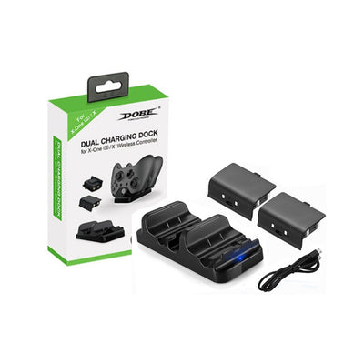 Fast Charger for XBOX ONE Controller Dual Charging Dock Charger + 2pcs Rechargeable XBOX ONE Controller Battery Stander