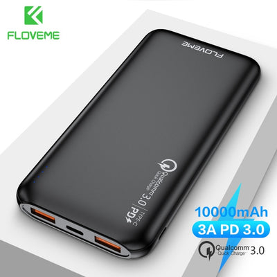FLOVEME QC3.0 Power Bank 10000mAh Quick Charge 3.0 For Xiaomi Powerbank 10000 mAh PD Poverbank External Battery Portable Charger