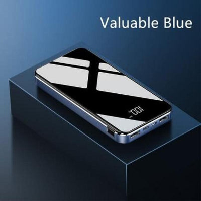 30000mAh Power Bank Portable Full Screen Large Capacity Waterproof External Battery Fast Charger for All Smartphone PowerBank