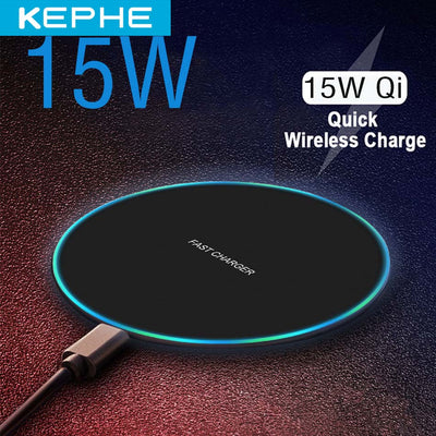 KEPHE 15W qi Wireless Charger for iPhone X XR XS Max 8 fast wirless Charging for Samsung Xiaomi Huawei phone Qi charger wireless