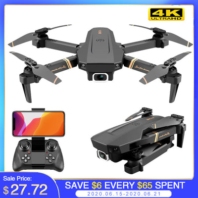 V4 WIFI FPV  Drone WiFi live video FPV 4K/1080P HD Wide Angle Camera Foldable Altitude Hold Durable RC Drone