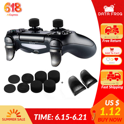 DATA FROG 2pcs/Set L2 R2 Buttons Extension Trigger For PS4 Controller For PS4 Extension Button For PS4 Gamepad Game Accessories