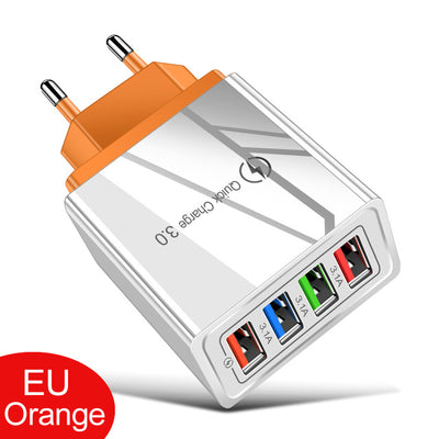 USB Charger Quick Charge 3.0 4.0 QC3.0 Fast Charging Mobile Phone Charger For iPhone X Samsung Xiaomi Huawei Tablet Wall Adapter